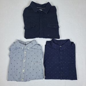 Goodfellow & Co Button-up Long Sleeve Shirts Mens XXL Blue Lot Of 3